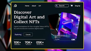 NFts Website UI/UX Design in Figma Part:-01 || Complete website UI Design || Figma Tutorial
