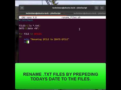 Shell scripting - Rename multiple files using For loop #shorts #linux