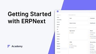 Getting Started with ERPNext - ERP tutorial
