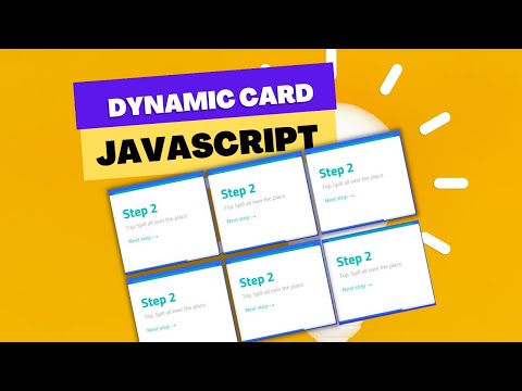 How to create Dynamic Html Cards With JavaScript. HTML CSS new beginner project. javascript project