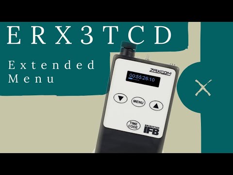 Extended Menu on Zaxcom ERX3TCD
