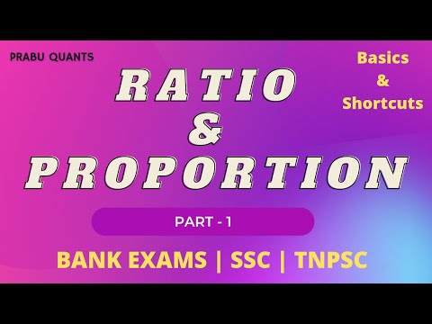RATIO & PROPORTION - PART-1 FOR BANK EXAMS | TNPSC | SSC