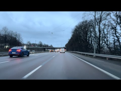 Chill Ambient City Drive with Heavy Rain - No Talking & No Music