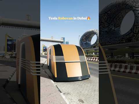 Brand new robovan on dubai 🔥🔥 #shorts #tesla #robovan #robot  #elonmusk