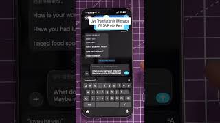 Live Translation in iMessage on iOS 26 Public Beta #ios26 #ios #iphone