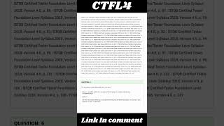 BCS CTFL4 Exam Questions | ISTQB Certified Tester Foundation Level 4.0 Exam #certsexpert