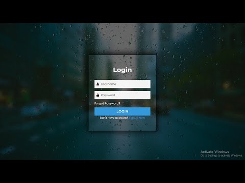 Responsive Transparent Login Form Using HTML & CSS | Responsive Tutorial | Rizowan Ahmed Safi