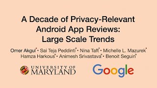 USENIX Security '24 - A Decade of Privacy-Relevant Android App Reviews: Large Scale Trends
