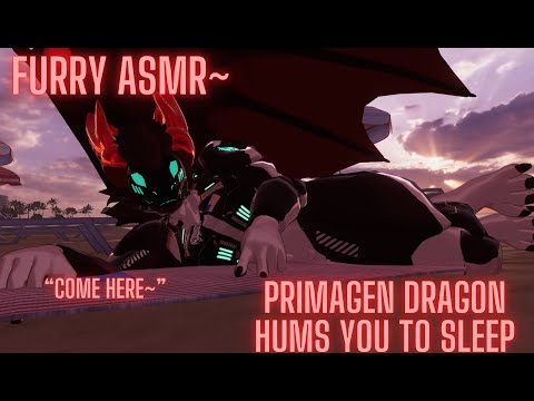 [Furry ASMR] Big Primagen Dragon Cuddles with You at the Beach~ (Humming, inaudible sksks whispers)