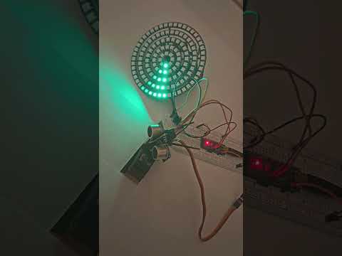Arduino LED RADAR in action! #arduino #mechatronics #radar
