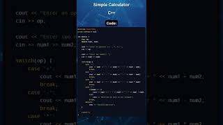 Simple Calculator in C++ #coding #gaming #code #coder #c++ #tutorial #developer