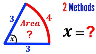 Can you find area of the Sector? | (Find angle X) | #math  #maths | #geometry