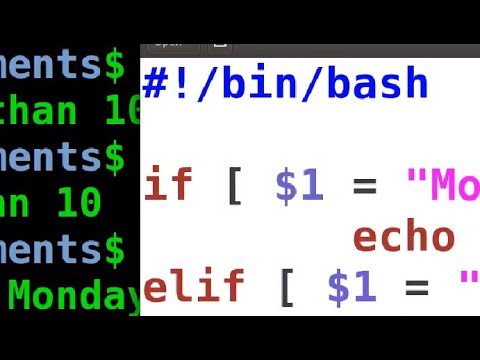 Short lecture - bash scripts 2: Simple bash scripts if elif else
