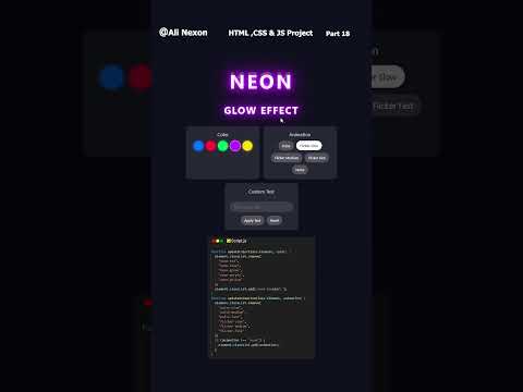 Neon Glow Effect with HTML, CSS & JavaScript | Web Animation Project  Part_18