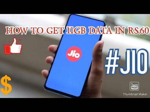 HOW TO GET 11GB DATA FOR RS 60 #JIO TRICKS