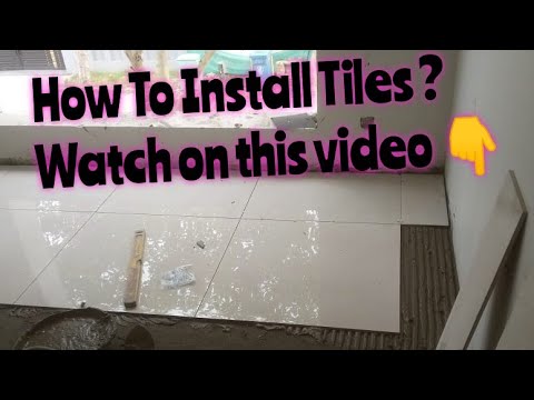 Tile Fixing ! How to install floor tiles ! Tile Marble And Construction Work ! Bathroom tiles fixing