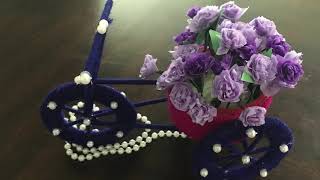Simple Flower making with Tissue || Beautiful Tissue Paper Flower Tutorial || YC 03