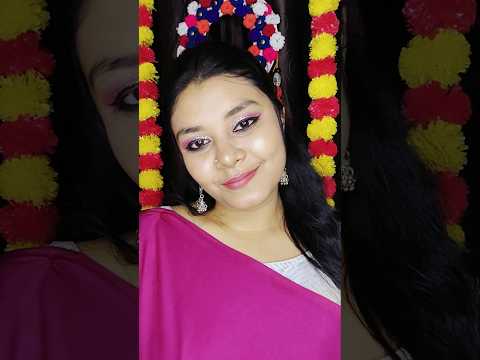 DURGA PUJA MAKEUP LOOK 1 #viralshorts #makeup #durgapuja #festivemakeup #makeuptutorial #subscribe