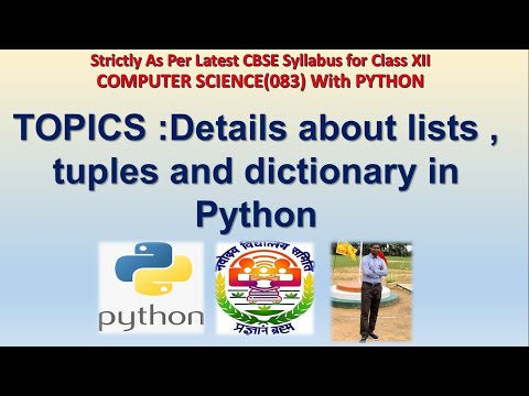 LECTURE 3: lists,tuples and dictionary in Python