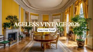 Vintage Ageless Decor Trend 2026: Timeless Interior Ideas That Never Go Out of Style