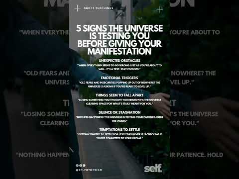 5 SIGNS the Universe is TESTING you before giving Your MANIFESTATION