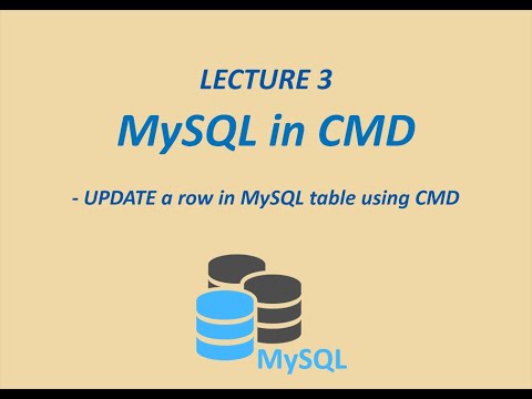 Lecture 3: #Update a #row in a #table using #commandprompt. #MySQL basic commands in #cmd.