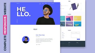 Responsive Personal Portfolio Website Using HTML CSS & JAVASCRIPT | Complete Website From Scratch