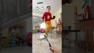 Broken candy jar chaos… and then Grandma woke up! 😆🍬🍯👀👵