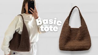 Crochet Basic Tote Bag Tutorial | Step by Step tutorial