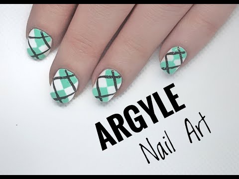 Easy Argyle Nail Art