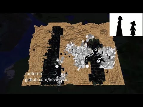 Bad Apple!! but rendered with Minecraft Creeper Explosions