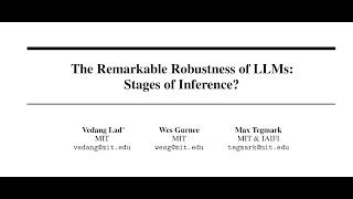 The Remarkable Robustness of LLMs: Stages of Inference?