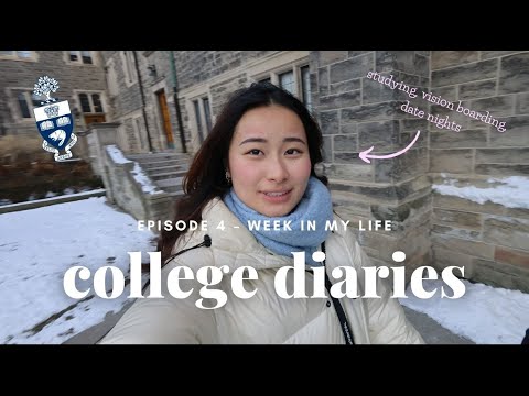 COLLEGE DIARIES | my final undergrad semester – studying, vision boarding, and date nights!