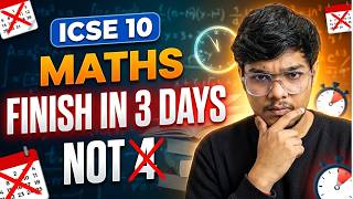 Maths Gap Day Strategy ✨️ Full Maths In 3 Days For ICSE Class 10 2026 Board Exams