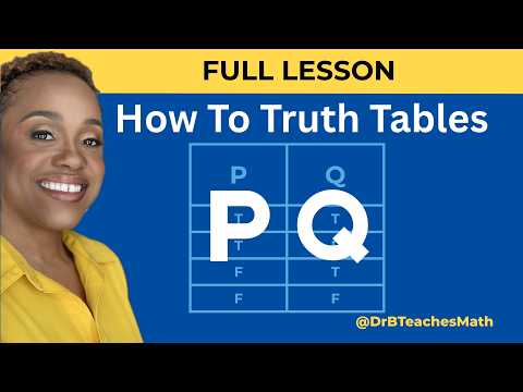 How To Truth Tables: AND, OR, and NOT (Step-by-Step)