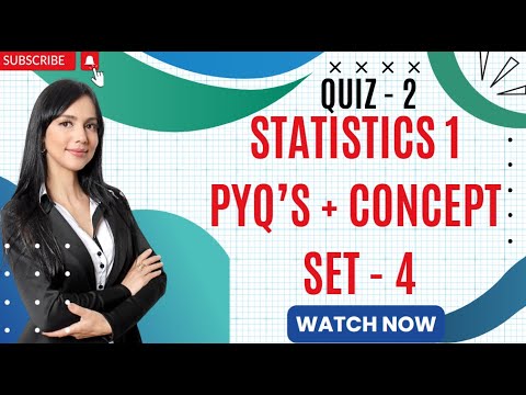 QUIZ 2| STATISTICS 1| PYQ's + CONCEPT, SET 4| #bsdatascience #bsdegree #iitmadras