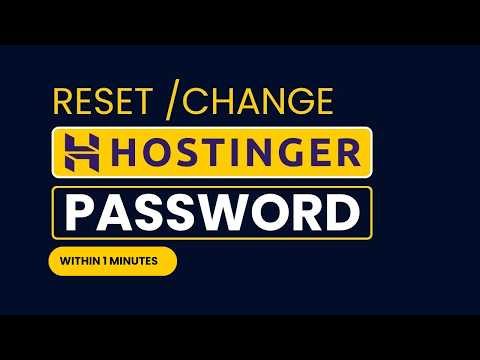 How To Reset Hostinger Password 2026 | How To Change Hostinger Password