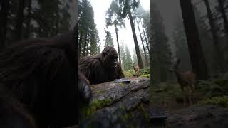 Bigfoot vs. Smartphone: Giant Hands, Zero Signal! #Bigfoot #Funny #TechProblems #ai