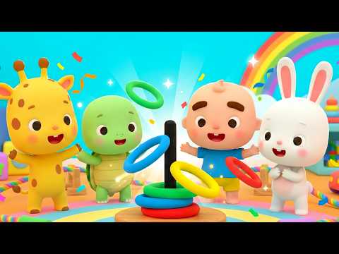 Ring Toss Party! 🎉 Balance, Jumping & Fun Kids Games