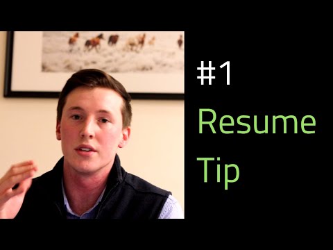 #1 Resume Tip