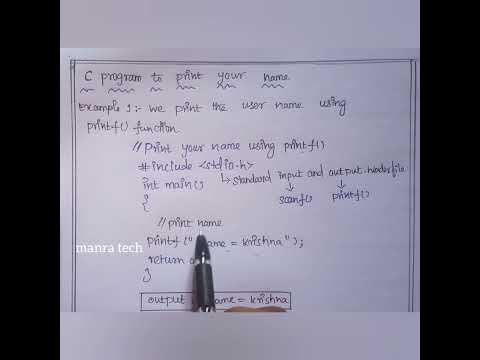C program to print your name/explanationintamil/use printf and scanf function #learning#cprogram