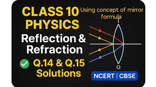 NCERT CBSE class 10th physics of chapter Reflection and Refraction solutions of question No.14and15 