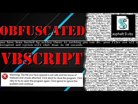 Deobfuscate Malicious VBScript - EARL INFECTED MY MACHINE!