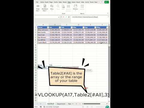 Learn how to use VLOOKUP in 30 seconds.