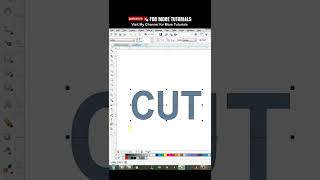 Cut text in CorelDraw || #coreldraw #graphicdesign #shorts #viral