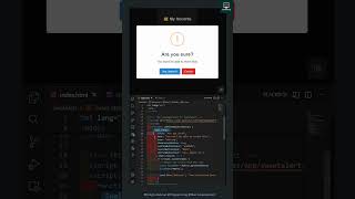 Normal Alert ❌ SweetAlert ✅ | JavaScript UI Upgrade 🚀 #shorts