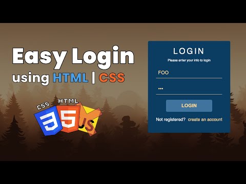 EASY Login using only HTML & CSS Project For Newbies