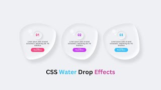 CSS Water Drop Effects | CSS Card Hover Effects