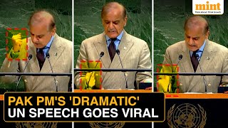 UNGA 'Theatrics': Pakistan PM Shehbaz Sharif's Furious 'Podium Thumping' Speech Goes Viral | Watch