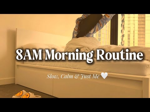 My 8AM Routine *cozy* | Soft Morning, Brekky, Fresh Sheets, Gentle Stretching 🧘‍♀️🌿